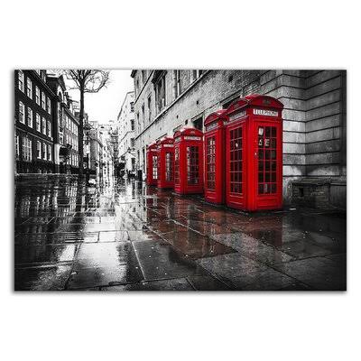 &London Phones& by Vladimir Kostka - Wrapped Canvas Photograph Print Latitude Run Size: 18x22 H x 27x22 W x 1.5x22 D DST3_M8BCU64